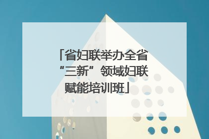 省妇联举办全省“三新”领域妇联赋能培训班